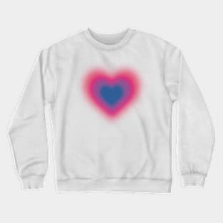 Bisexual blurry heart Crewneck Sweatshirt